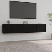 vidaXL Móveis de TV 2pcs 80x30x30 cm derivados de madeira preto