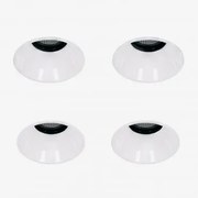 Pack De 4 Downlights Led Embutidos Sem Moldura Trimless Redondos Ø3,6 Cm Para Exterior Em Alumínio Luisiana Branco & Branco Cálido 2700k & 3 - Sklum