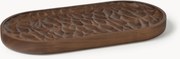 Tabuleiro decorativo em madeira de acácia Camila, L 30 cm