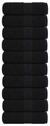 vidaXL Toalhas de bidé FROGN 10 pcs 30x50 cm 360 g/m² preto