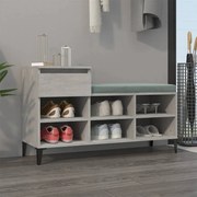 vidaXL Sapateira 102x36x60 cm derivados de madeira cinzento cimento