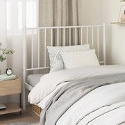 vidaXL Cabeceira de cama 100 cm metal branco