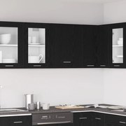vidaXL Armário Suspenso de Carvalho Preto 50x31x60 cm, feito de madeira de engenharia