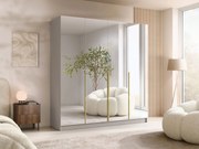 Roupeiro Closico 190, Caxemira, Dourado, 215x200x58cm, 176 kg, Portas para roupeiro: Com dobradiças