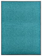 vidaXL Tapete de porta lavável 90x120 cm azul ciano