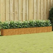 vidaXL Canteiro elevado de jardim 360x40x40 cm aço corten