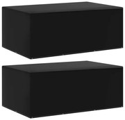 Capas para mobiliário de jardim 2 pcs 7 ilhós 225x143x90 cm