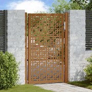Portão de jardim 105x155 cm design cruzado de aço resistente