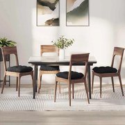 vidaXL Almofadas de Assento 4 pcs Preto 40 x 40 x 12 cm tecido