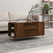 vidaXL Mesa de centro derivados de madeira carvalho castanho