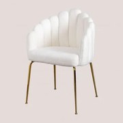 Cadeira De Jantar Em Borreguito Markina Branco - Sklum