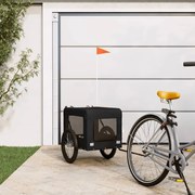 vidaXL Reboque de bicicleta p/ animais tecido oxford/ferro preto