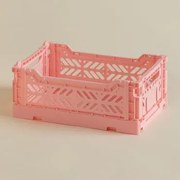 Caixa Dobrável E Empilhável De Plástico Doli Cor-de-rosa & 26 Cm - Sklum