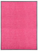 Tapete de porta lavável 90x120 cm rosa