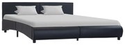 vidaXL Estrutura de cama 160x200 cm couro artificial preto