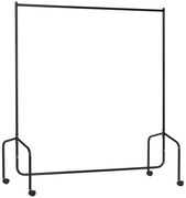 HOMCOM Charriot com Rodas 150x60x170 cm Organizador de Roupas com Rodas para Dormitório Entrada Corredor Preto | Aosom Portugal