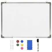 vidaXL Quadro de escrita magnético 70x50 cm aço branco