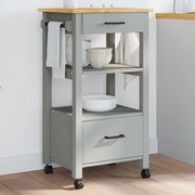 vidaXL Carrinho de cozinha MONZA 48x40x90 cm madeira de pinho maciça