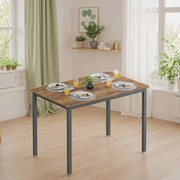 Mesa de jantar 70 x 110 x 77 cm Castanho vintage-preto