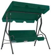 vidaXL Baloiço de jardim 170x110x153 cm tecido verde