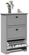 vidaXL Sapateira BODO 80x35x118 cm cinzento