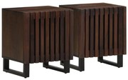 vidaXL Mesas de cabeceira 2 pcs 40x34x46 cm madeira mangueira maciça