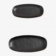 Conjunto De 2 Bandejas Belvere Preto - Sklum