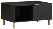 vidaXL Mesa de centro 80x50x40 cm derivados de madeira preto