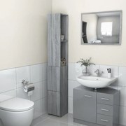 vidaXL Armário WC 25x26,5x170 cm derivados de madeira sonoma cinzento
