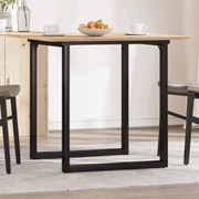 vidaXL Mesa de jantar estrutura em O 80x80x75 cm pinho e aço