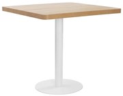 vidaXL Mesa bistrô 80x80 cm MDF castanho-claro