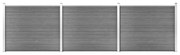 vidaXL Conjunto painel de cerca 526x146 cm WPC cinzento