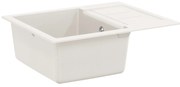 vidaXL Pia Branco 620 x 500 mm 80% Quartzo e 20% Resina