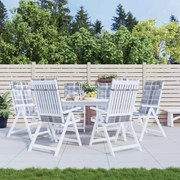 Almofadões cadeira encosto alto 6pcs tecido oxford xadrez cinza