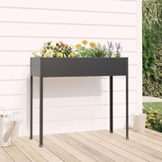 vidaXL Vaso/floreira jardim 100,5x40,5x90 cm aço galvanizado antracite