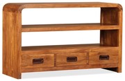 vidaXL Móvel de TV madeira de acácia maciça 90x30x55 cm
