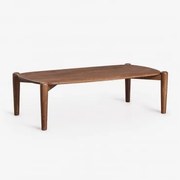 Mesa De Centro Retangular 120x60 Cm Em Madeira De Manga Gina Madeira De Cabo Escuro - Sklum