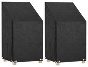 Capas cadeiras jardim 2 pcs 8 ilhós 65x65x80/120 cm polietileno