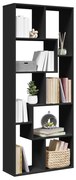 vidaXL Estante divisória 67x25x161,5 cm derivados de madeira preto