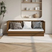 vidaXL Sofá-cama 90x190 cm madeira de pinho maciça castanho mel