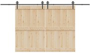 Kit de ferragens para porta deslizante 400 cm aço preto
