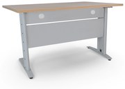 Secretária Escritório 1800x800 Soho Cinza / Carvalho Trigo - Soho