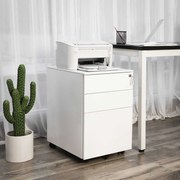 Móvel arquivo escritório com 3 gavetas  52 x 39 x 60 cm Branco