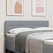 Cabeceira vidaXL Design Linhas Cinza Claro 140 cm Tecido