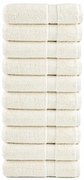 vidaXL Toalhas de mãos premium SOLUND 10 pcs 50x100 cm 600 gsm creme