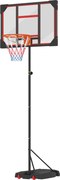 AIYAPLAY Cesto de basquete infantil, cesto de basquete exterior para crianças, ajustável 210-260 cm, com rodas, a partir de 6 anos, Vermelho | Aosom Portugal