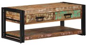 vidaXL Mesa de centro multicor 90x50x38 cm madeira maciça recuperada
