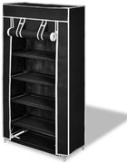 vidaXL Armário p/ sapatos com cobertura 58x28x106cm tecido preto