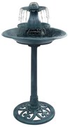 vidaXL Banheira para pássaros com fonte 50x91 cm plástico verde