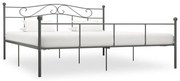 vidaXL Estrutura de cama 180x200 cm metal cinzento